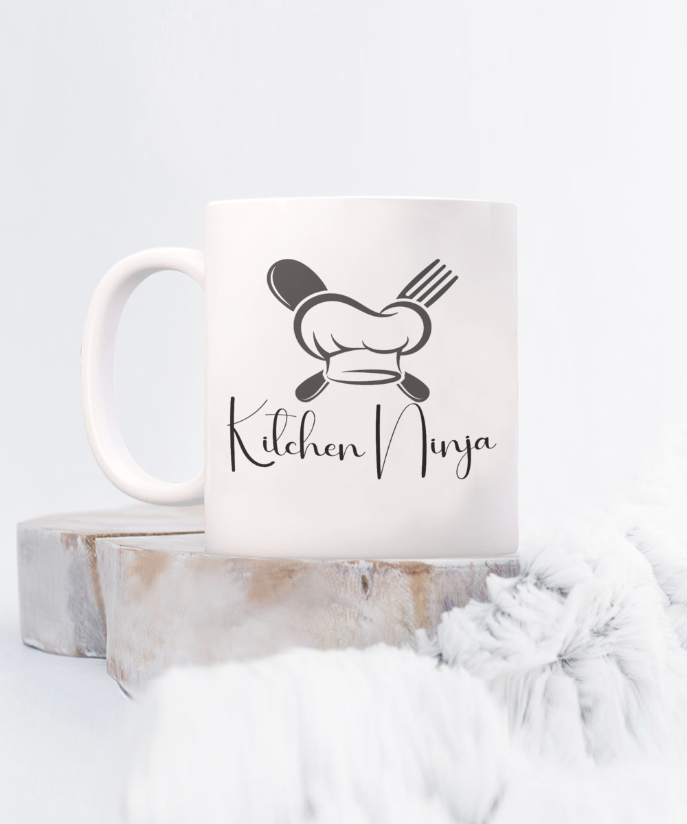 Culinary Warrior: Kitchen Ninja Ceramic Coffee Mug| Chef mug| Gift for chef| Chef birthday gift| Restaurant owner gift| Gift for cook| Gift for mom| Culinary gift