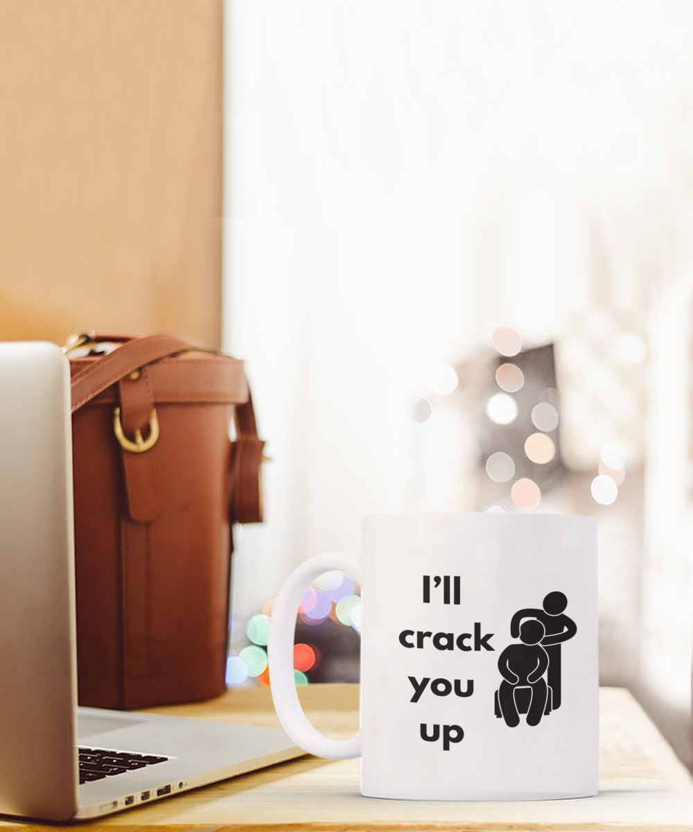 Funny ceramic mugs, chiropractor tools, gag gift, gag gifts for men, novelty mugs, crack me up, funny gifts, gifts for men, crack you up