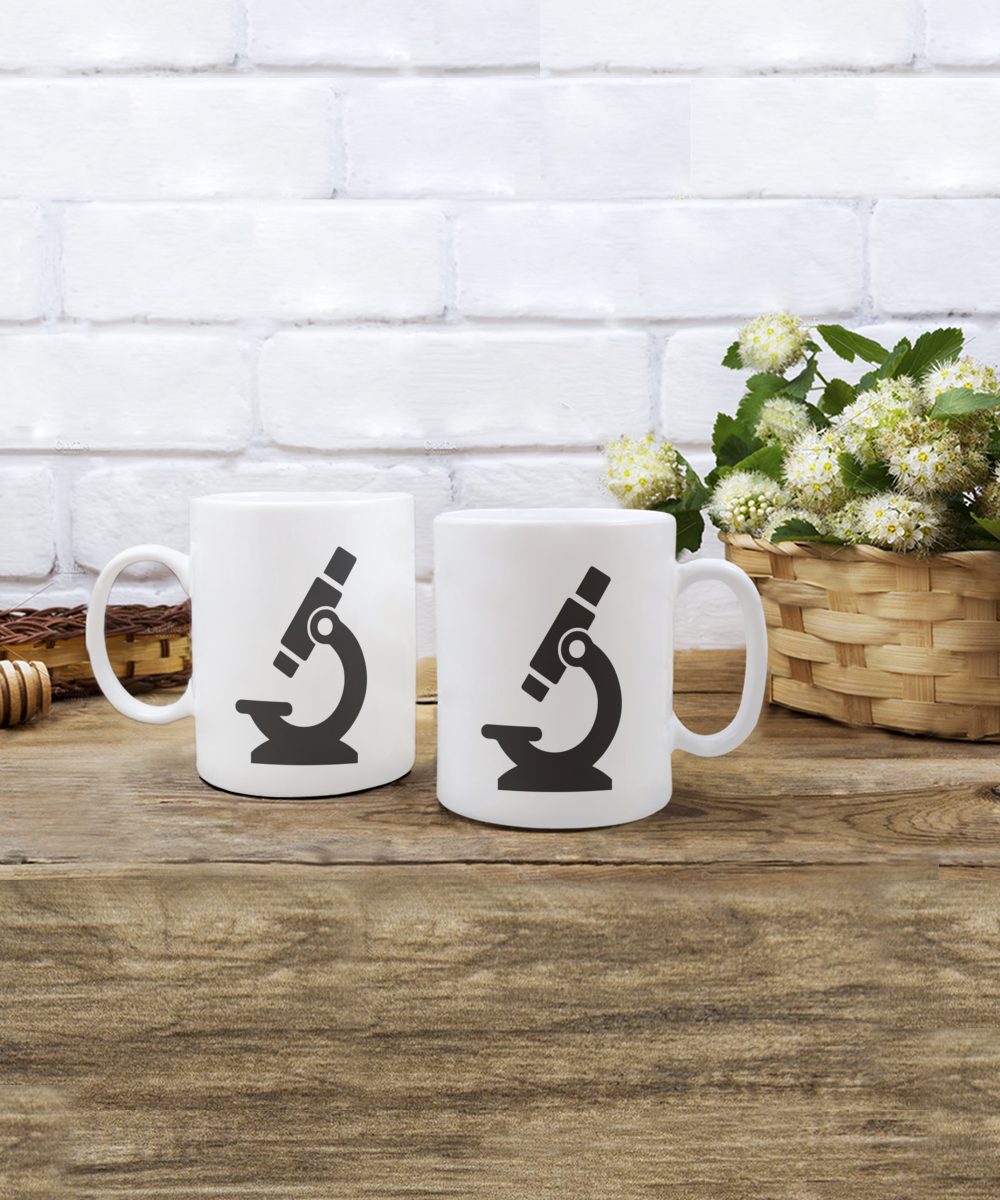 Zoom In: Microscope Enthusiast Ceramic Coffee Mug| Science Gift| Science theme party favor| Science graduation gift| Teacher appreciation gift| Professor gift| Retirement gift| Medical student gift| Science club gifts| Teacher appreciation gift