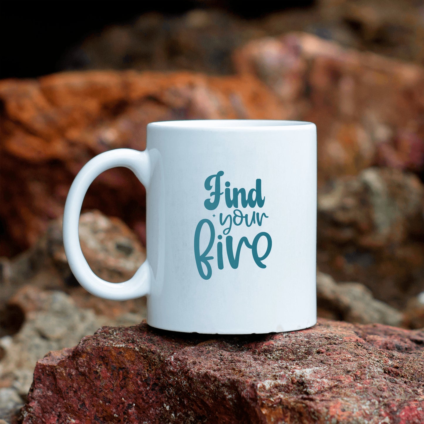 Resilient message daily affirmation mug "Find your fire" encouraging word, gift for all occasions - Shipping included