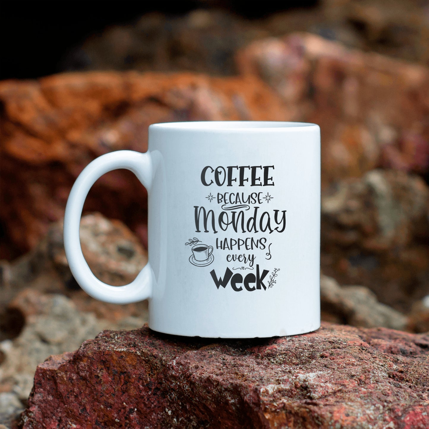 Monday motivation mug, Funny coffee quote, Weekday survival gear, stocking stuffer, gift for anyone - shipping included