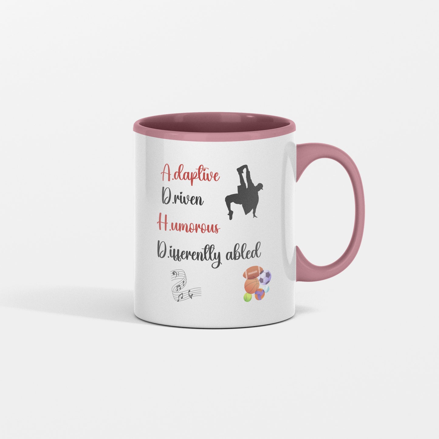 ADHD Think Different, Drink Different.  Celebrate Neurodiversity ADHD awareness mug.