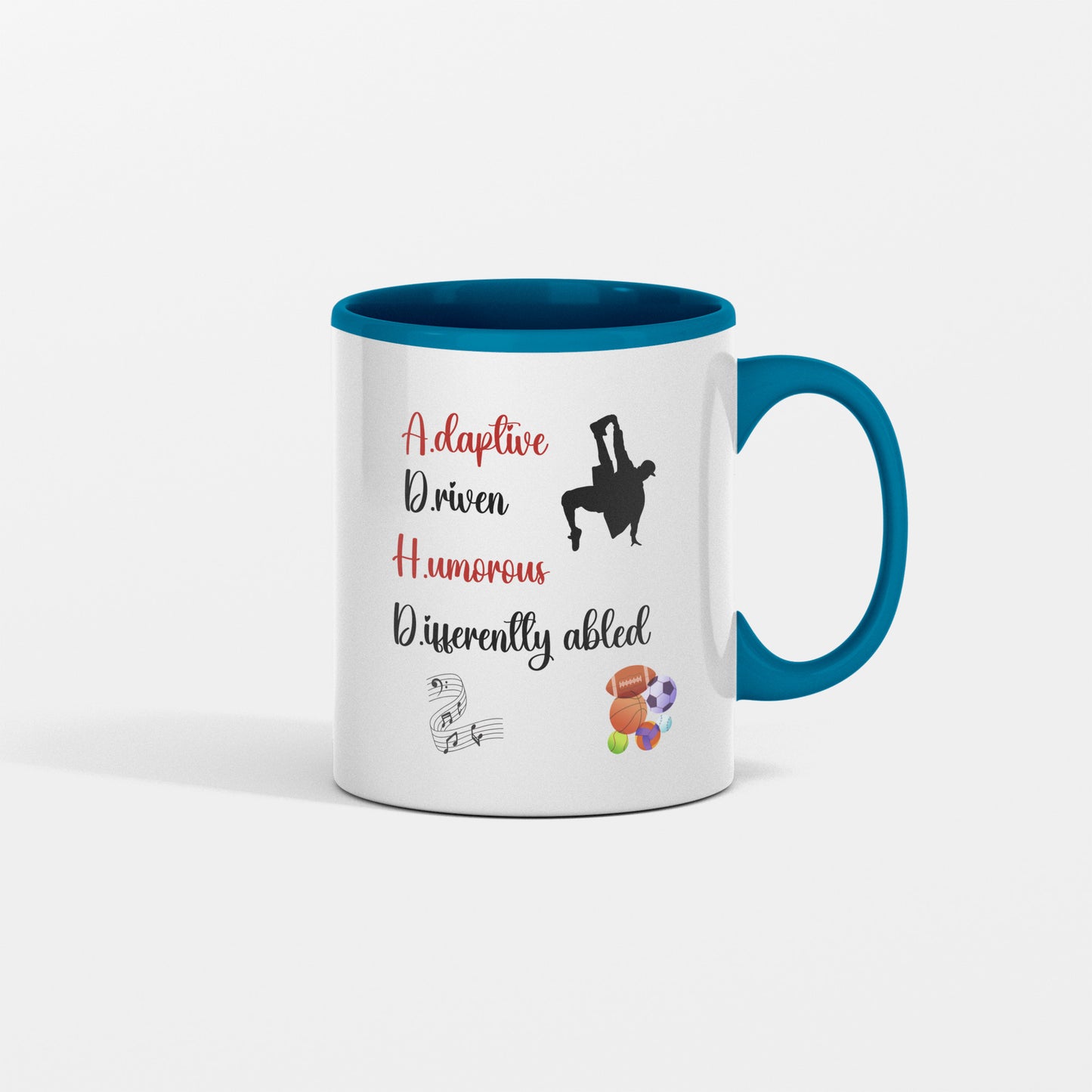 ADHD Think Different, Drink Different.  Celebrate Neurodiversity ADHD awareness mug.