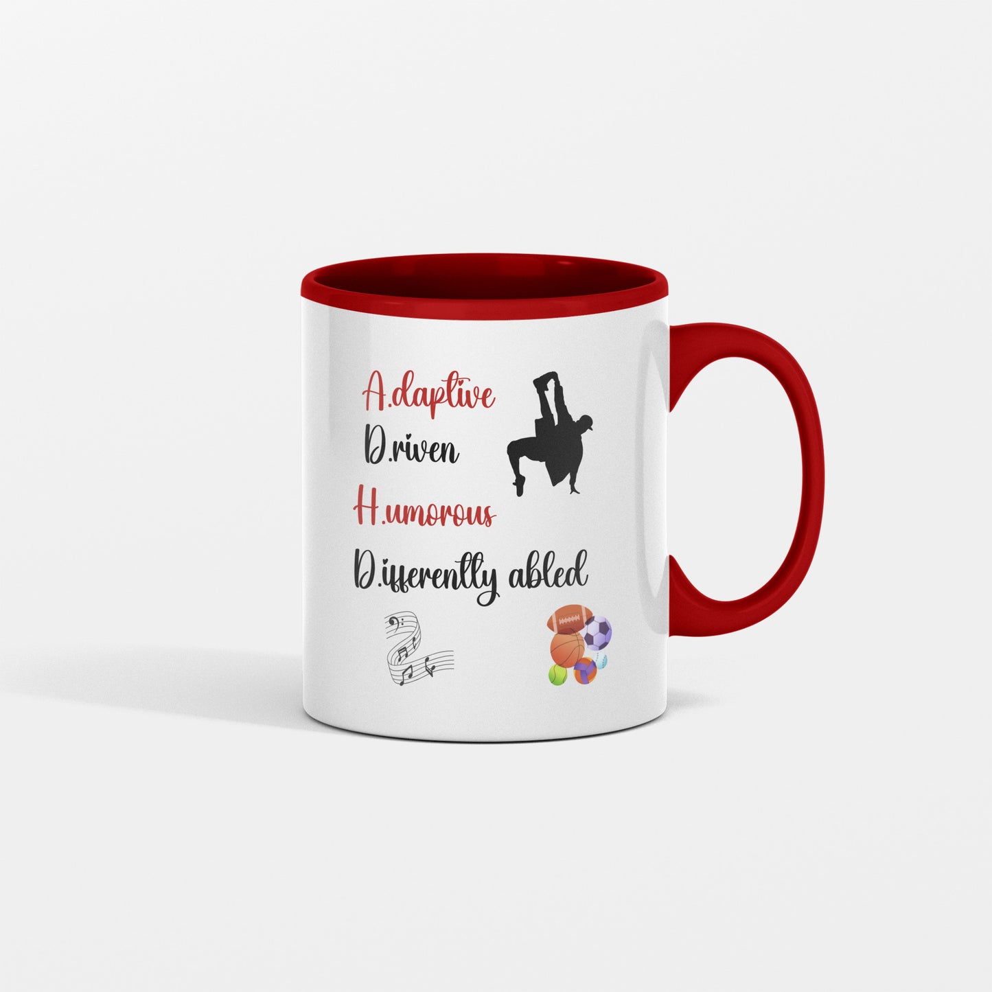 ADHD Think Different, Drink Different.  Celebrate Neurodiversity ADHD awareness mug.