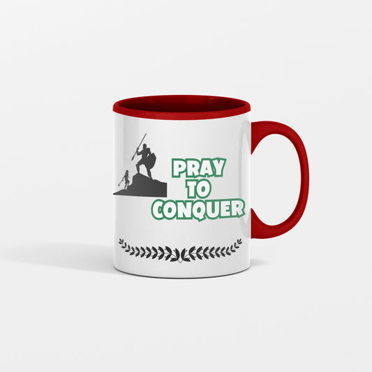 Conquer your Goliath with every sip.  Prayer coffee mug. Great gift idea - shipping included