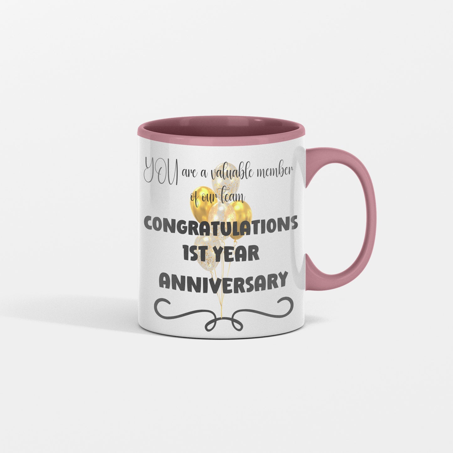 1st year anniversary employee recognition mug gift - shipping included