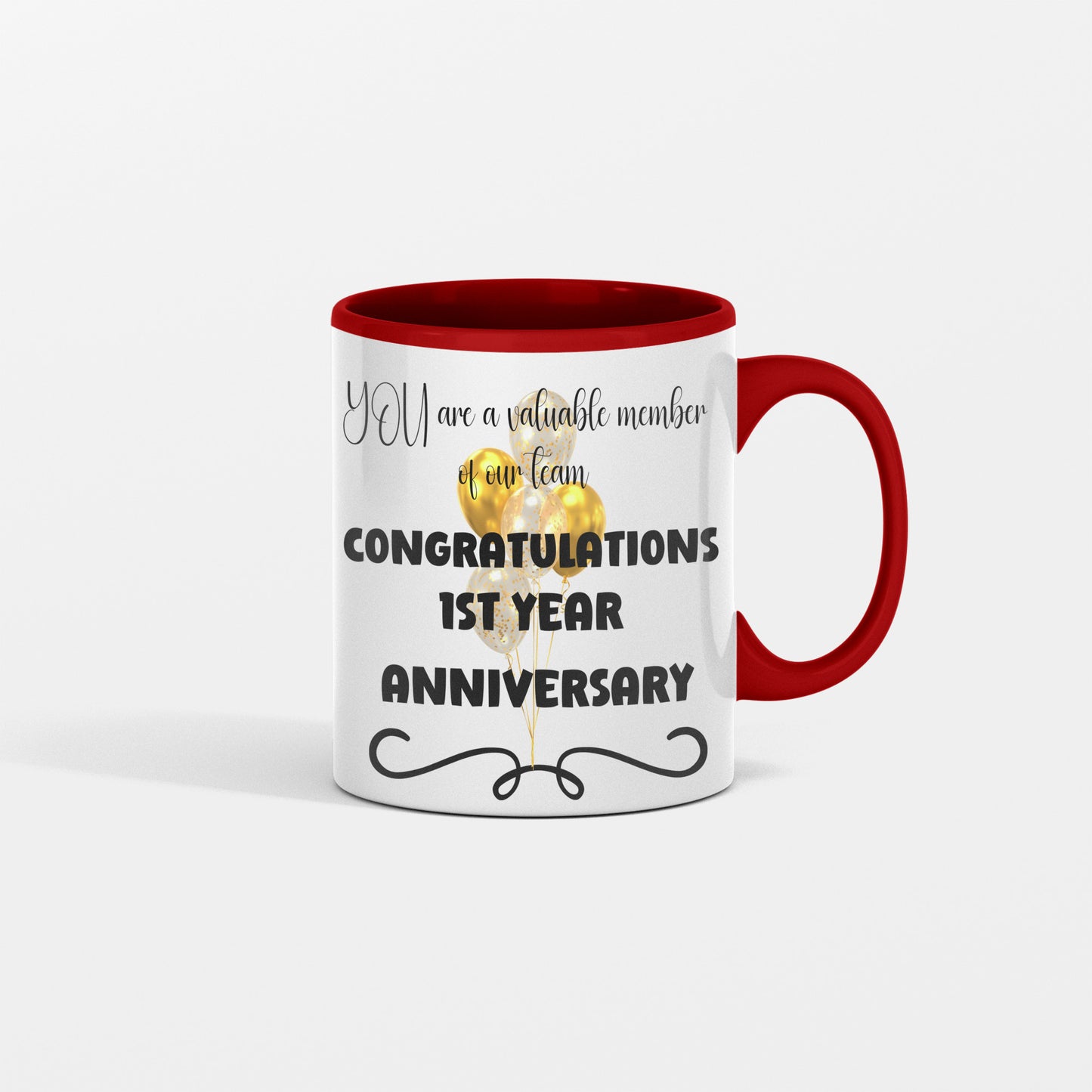 1st year anniversary employee recognition mug gift - shipping included