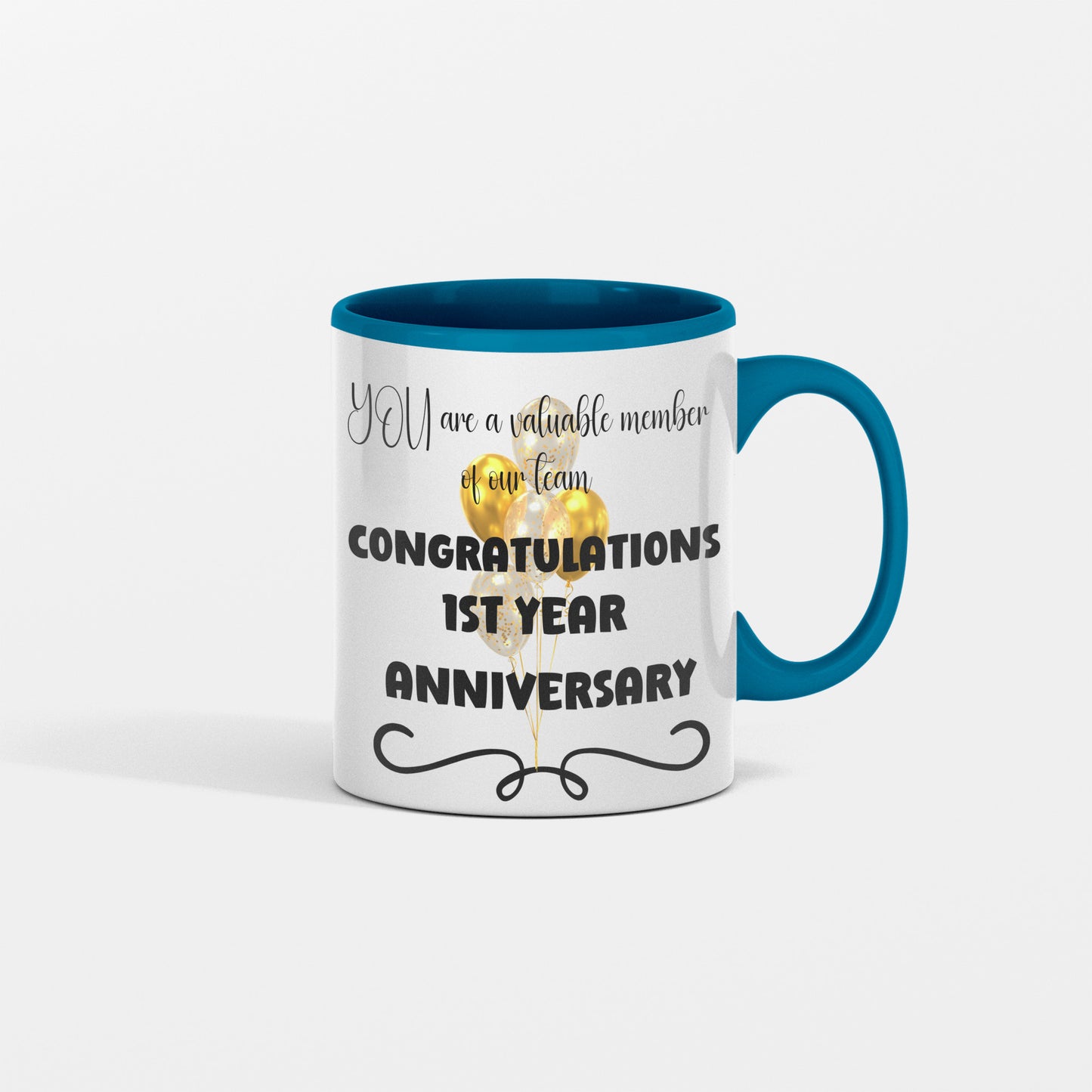 1st year anniversary employee recognition mug gift - shipping included