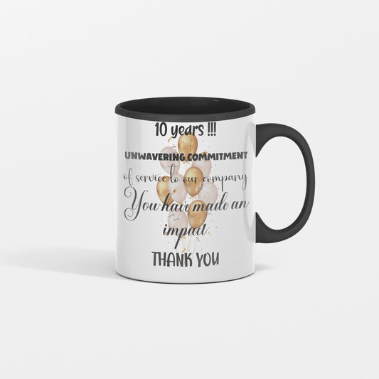 Office gift - 10 year work anniversary employee recognition - shipping included