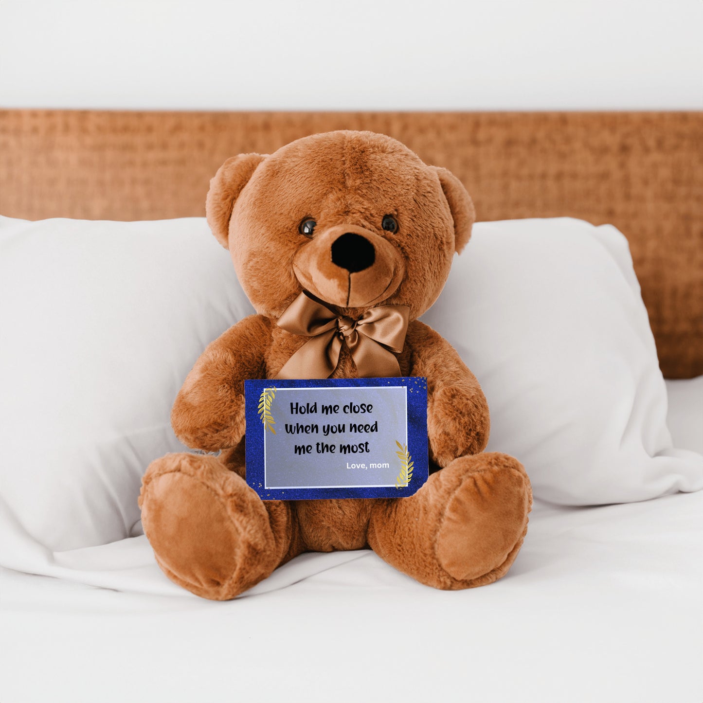 Hold Me Close Premium Plush Teddy Bear; a heartwarming gift from mom to her kids - shipping included