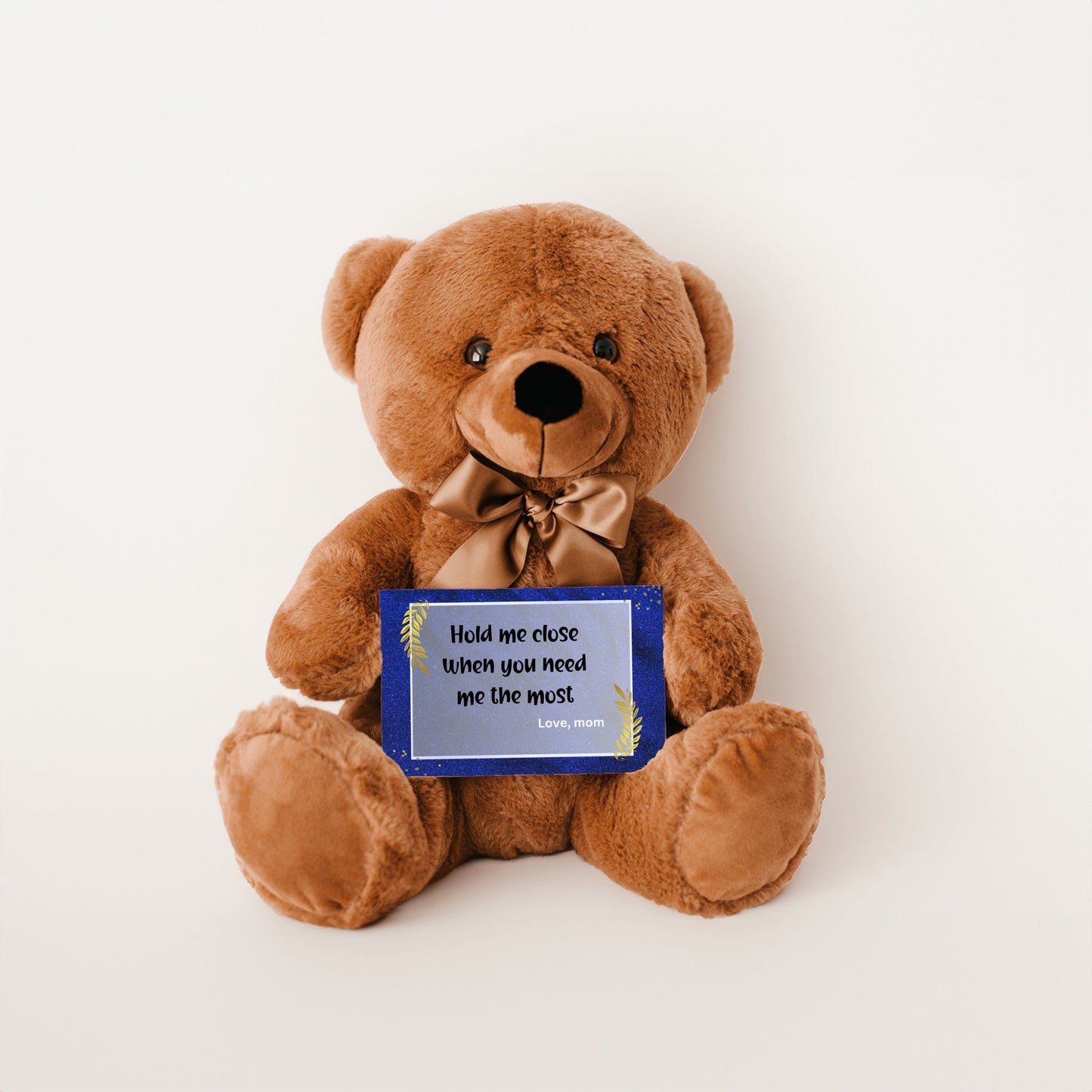 Hold Me Close Premium Plush Teddy Bear; a heartwarming gift from mom to her kids - shipping included