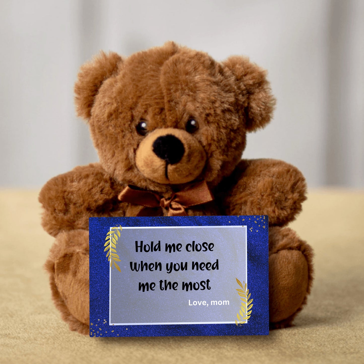 Hold Me Close Premium Plush Teddy Bear; a heartwarming gift from mom to her kids - shipping included