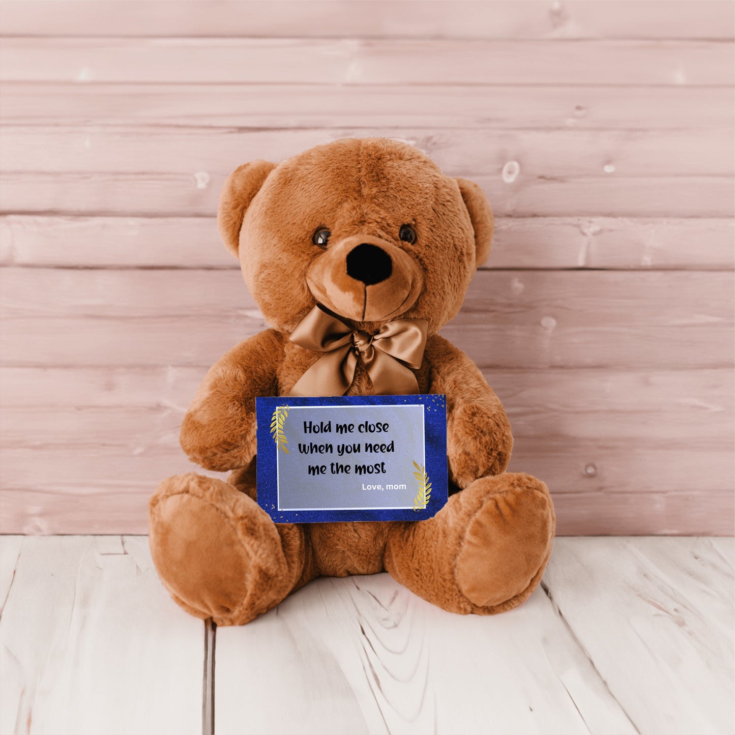 Hold Me Close Premium Plush Teddy Bear; a heartwarming gift from mom to her kids - shipping included