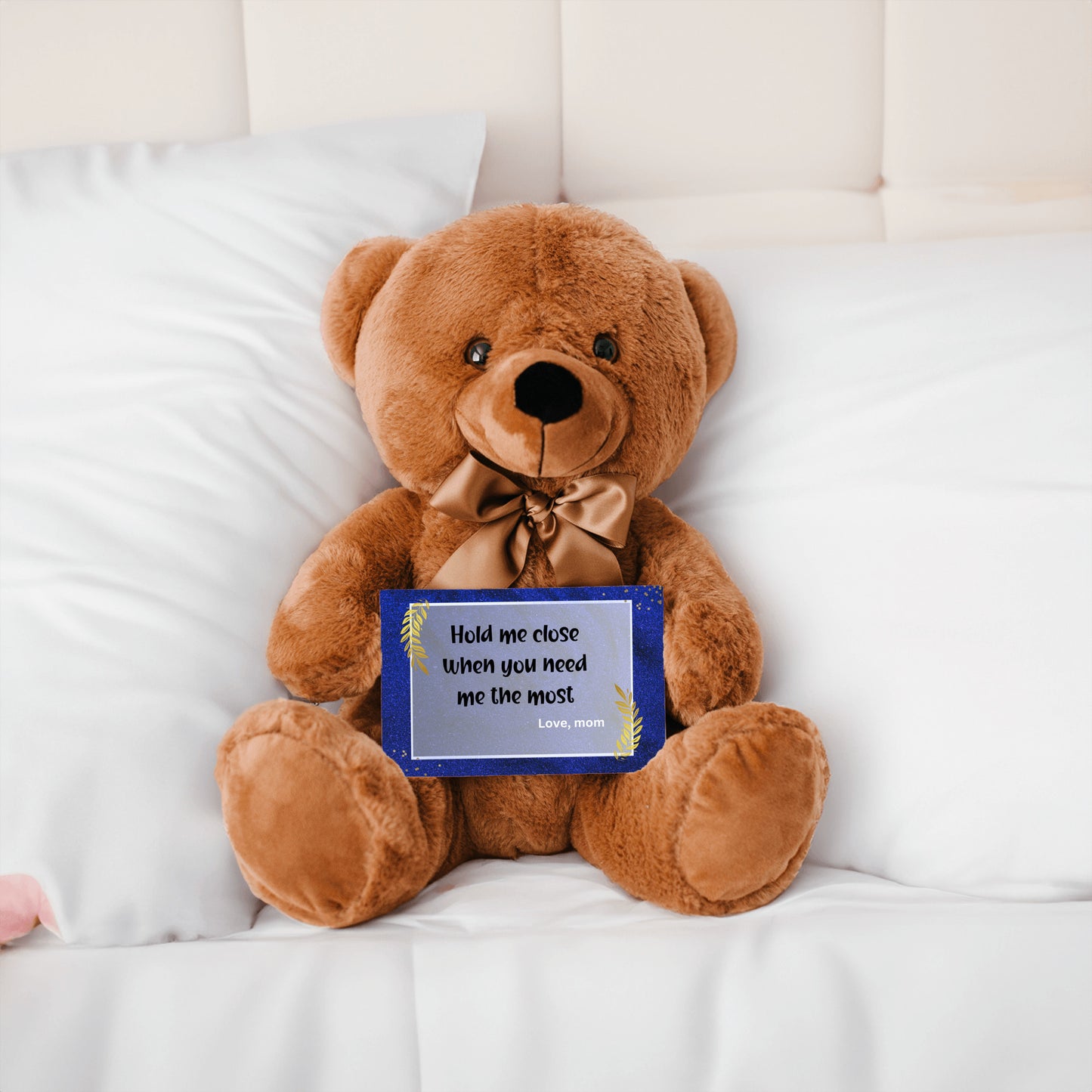 Hold Me Close Premium Plush Teddy Bear; a heartwarming gift from mom to her kids - shipping included