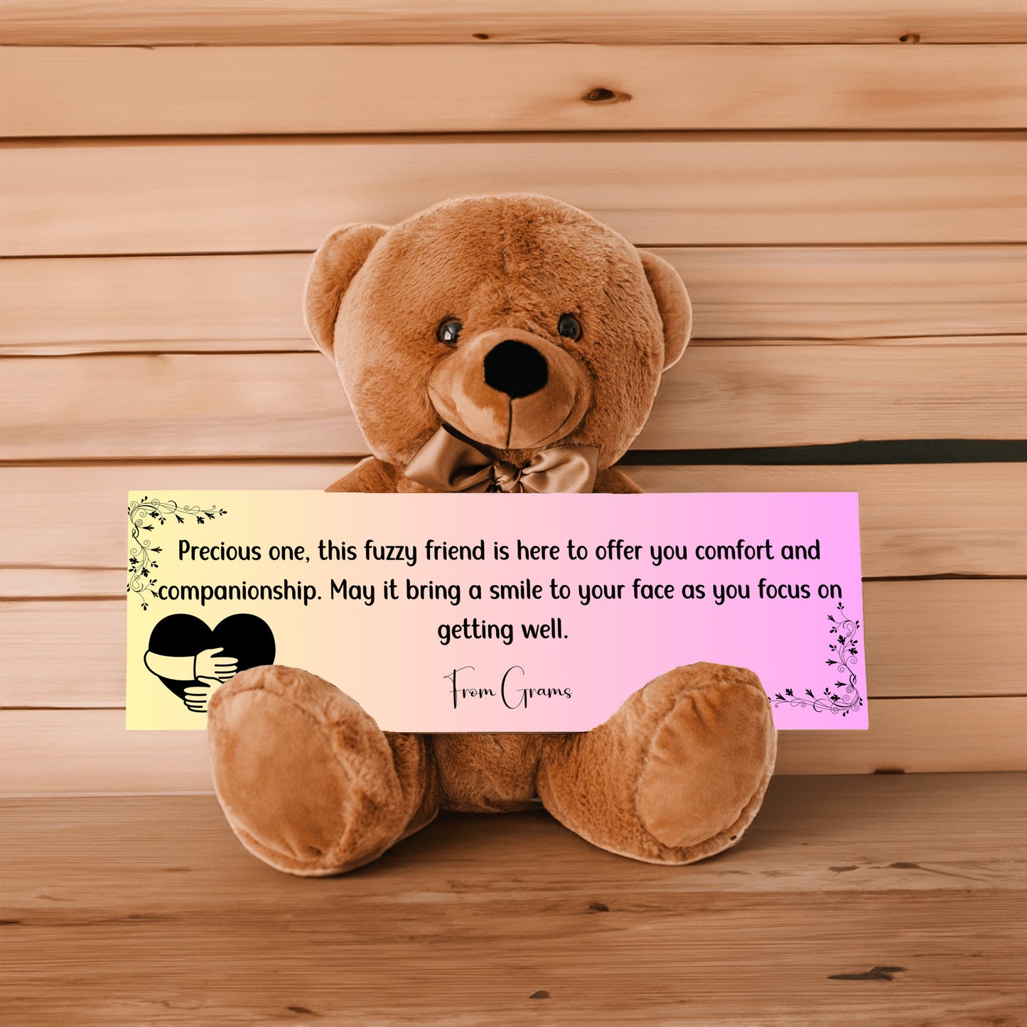 From Grams (grandparent) - Get Well Soon with this Cuddly Companion Premium Plush Bear, bringing comfort and companionship- shipping included