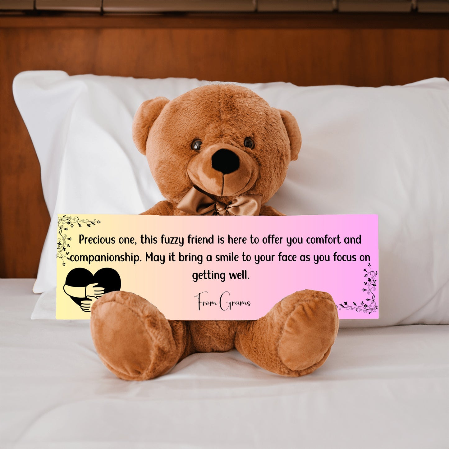 From Grams (grandparent) - Get Well Soon with this Cuddly Companion Premium Plush Bear, bringing comfort and companionship- shipping included