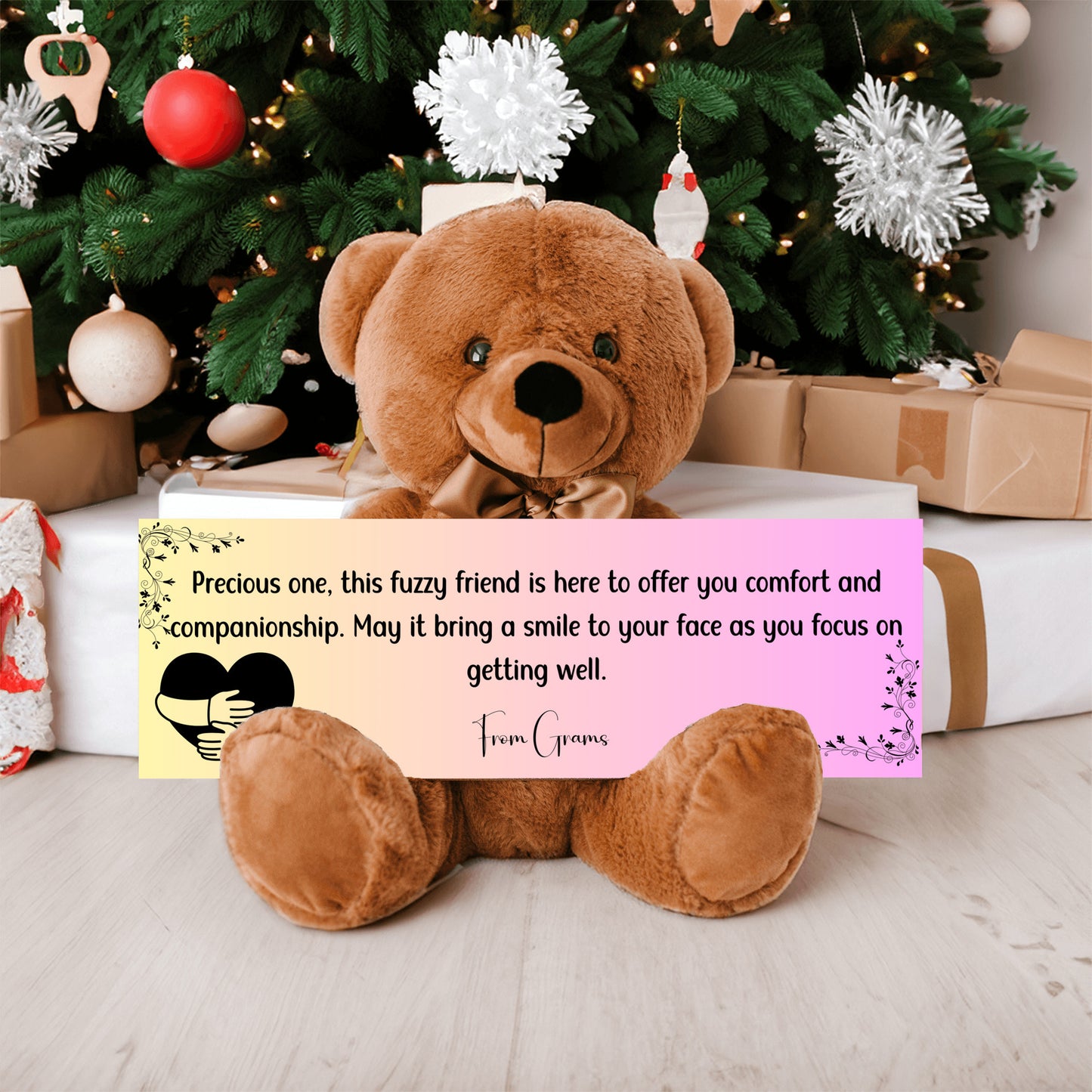 From Grams (grandparent) - Get Well Soon with this Cuddly Companion Premium Plush Bear, bringing comfort and companionship- shipping included