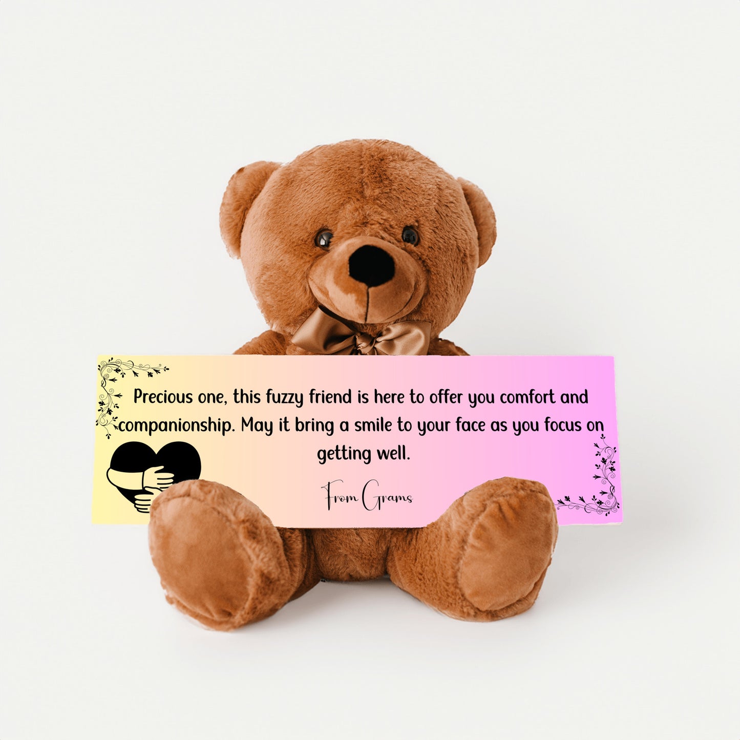 From Grams (grandparent) - Get Well Soon with this Cuddly Companion Premium Plush Bear, bringing comfort and companionship- shipping included