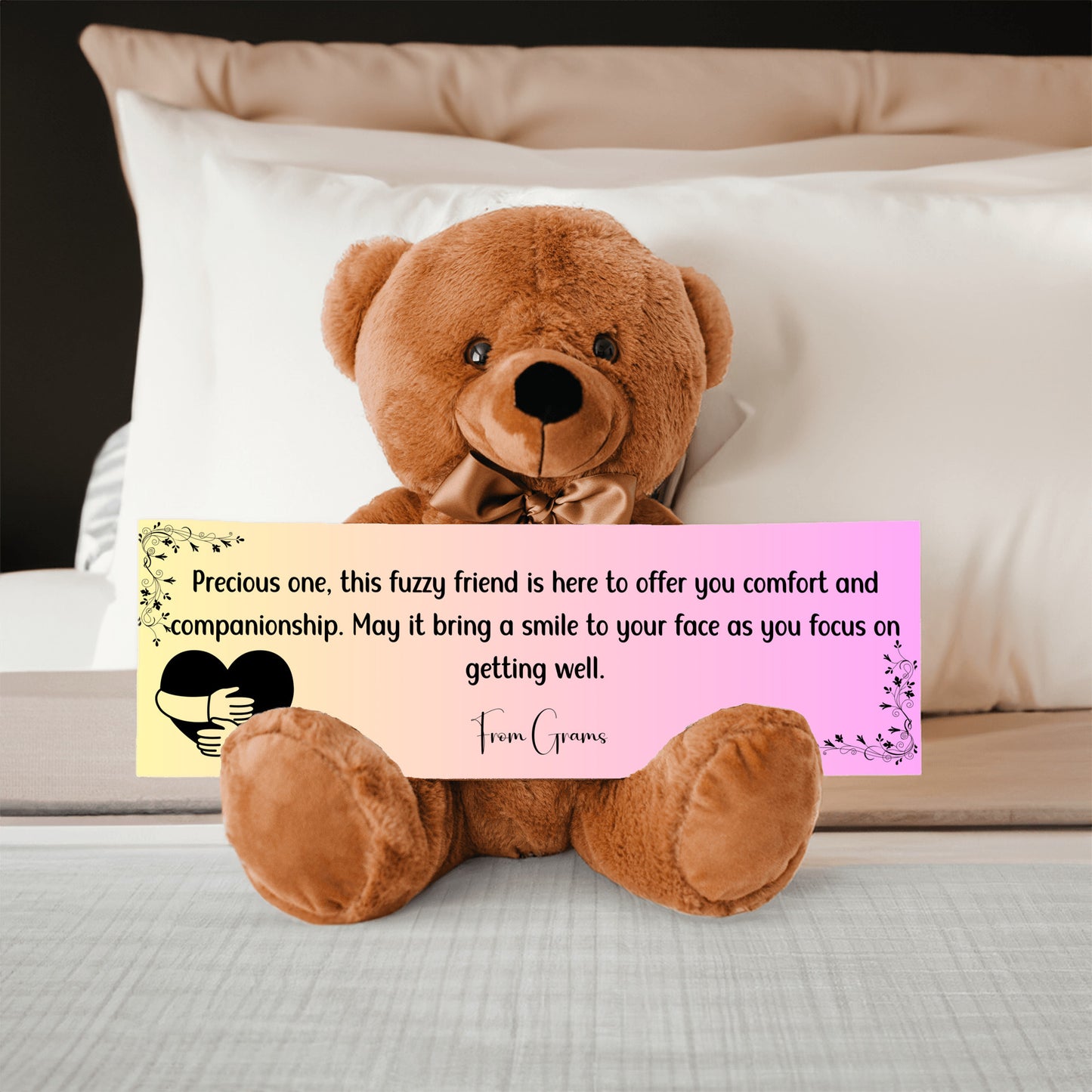 From Grams (grandparent) - Get Well Soon with this Cuddly Companion Premium Plush Bear, bringing comfort and companionship- shipping included