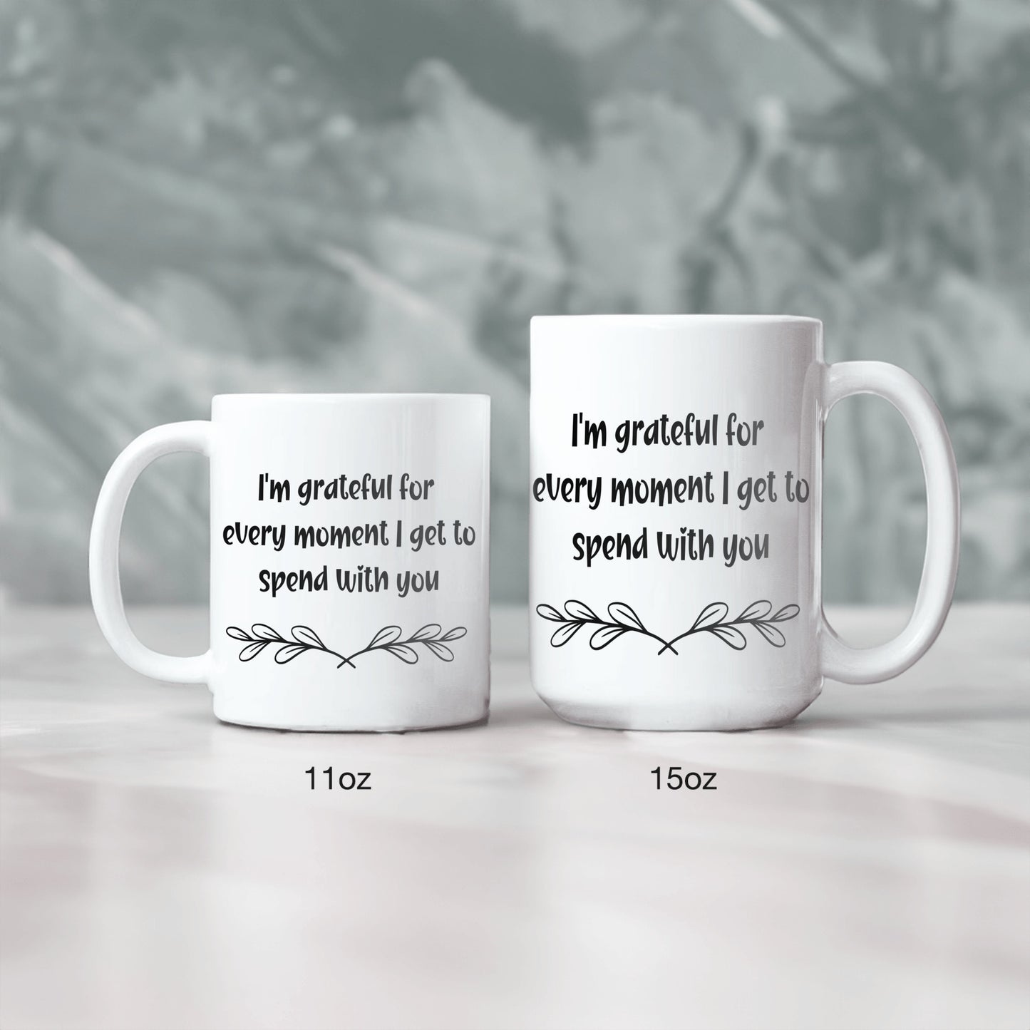 Grateful for every moment ceramic mug| Perfect gift for a loved one| Relationship gift| Valentines - free shipping to USA