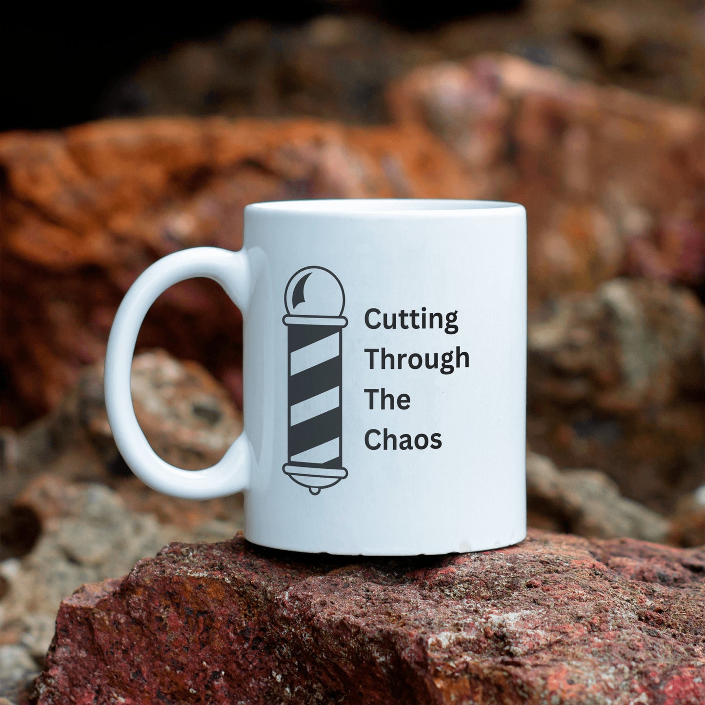 Fun barber mug - cutting through the chaos - free shipping