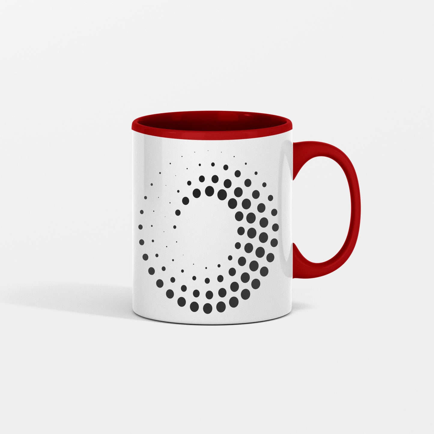 Swirl of Serenity Dotted spiral ceramic mug | abstract design | perfect mug for anyone - free shipping