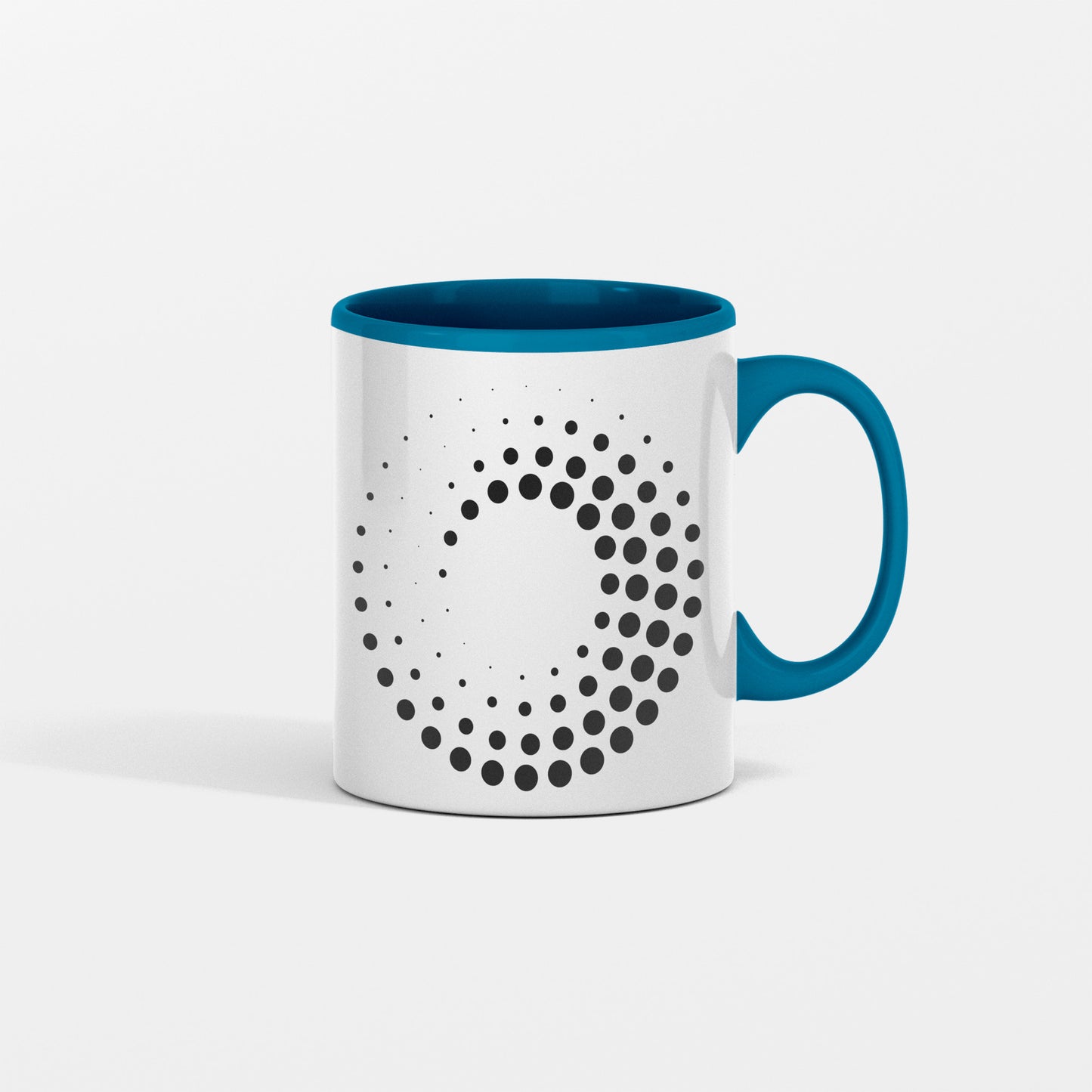 Swirl of Serenity Dotted spiral ceramic mug | abstract design | perfect mug for anyone - free shipping