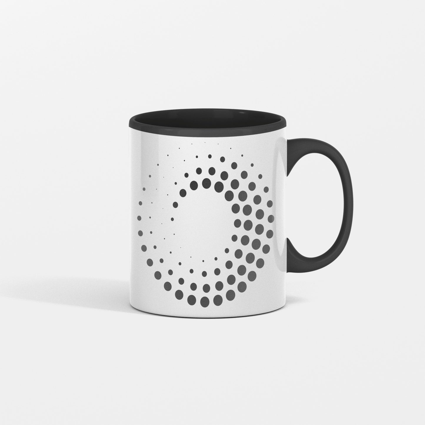 Swirl of Serenity Dotted spiral ceramic mug | abstract design | perfect mug for anyone - free shipping