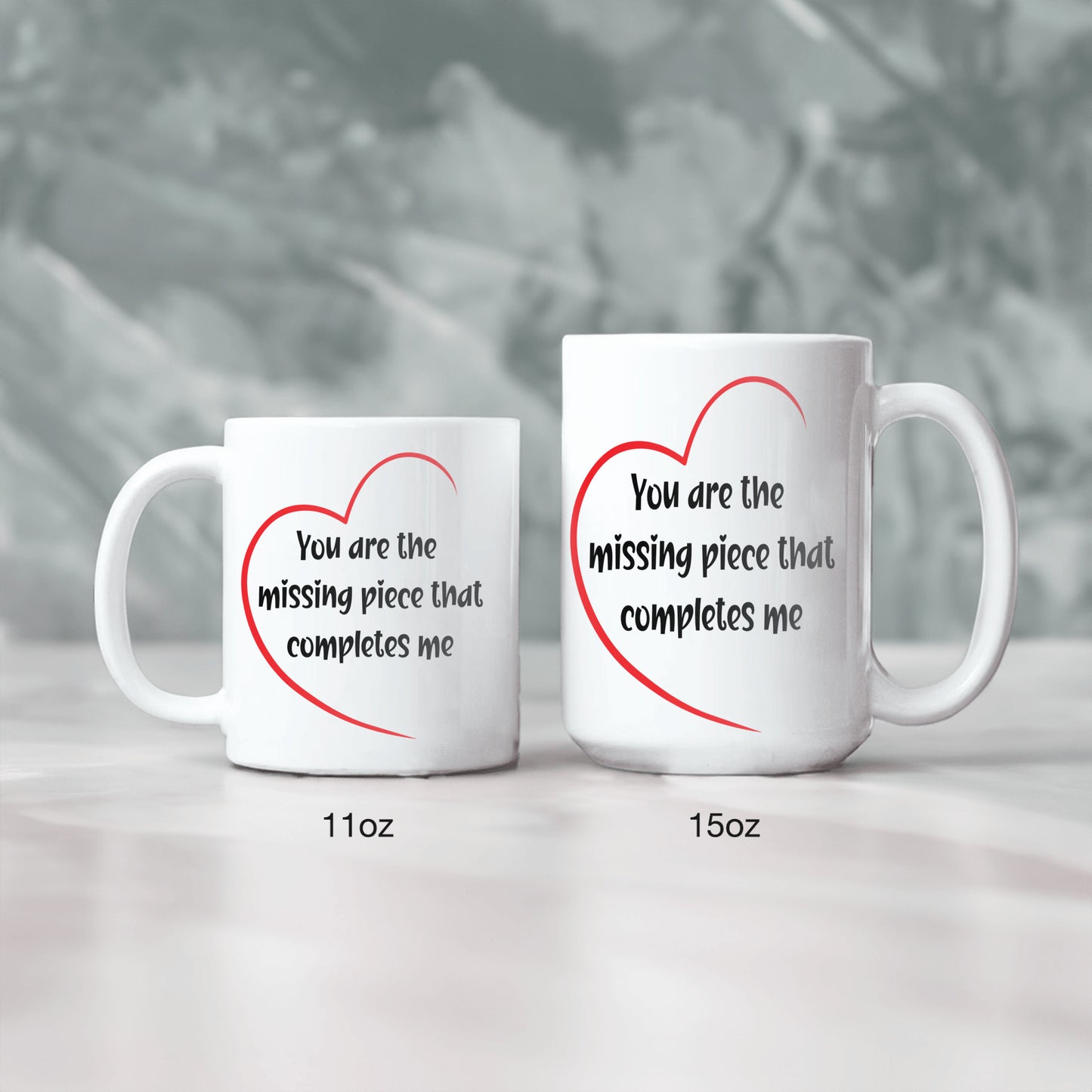 Celebrate love: You are the missing piece ceramic mug | perfect gift for the one close to your heart- free shipping