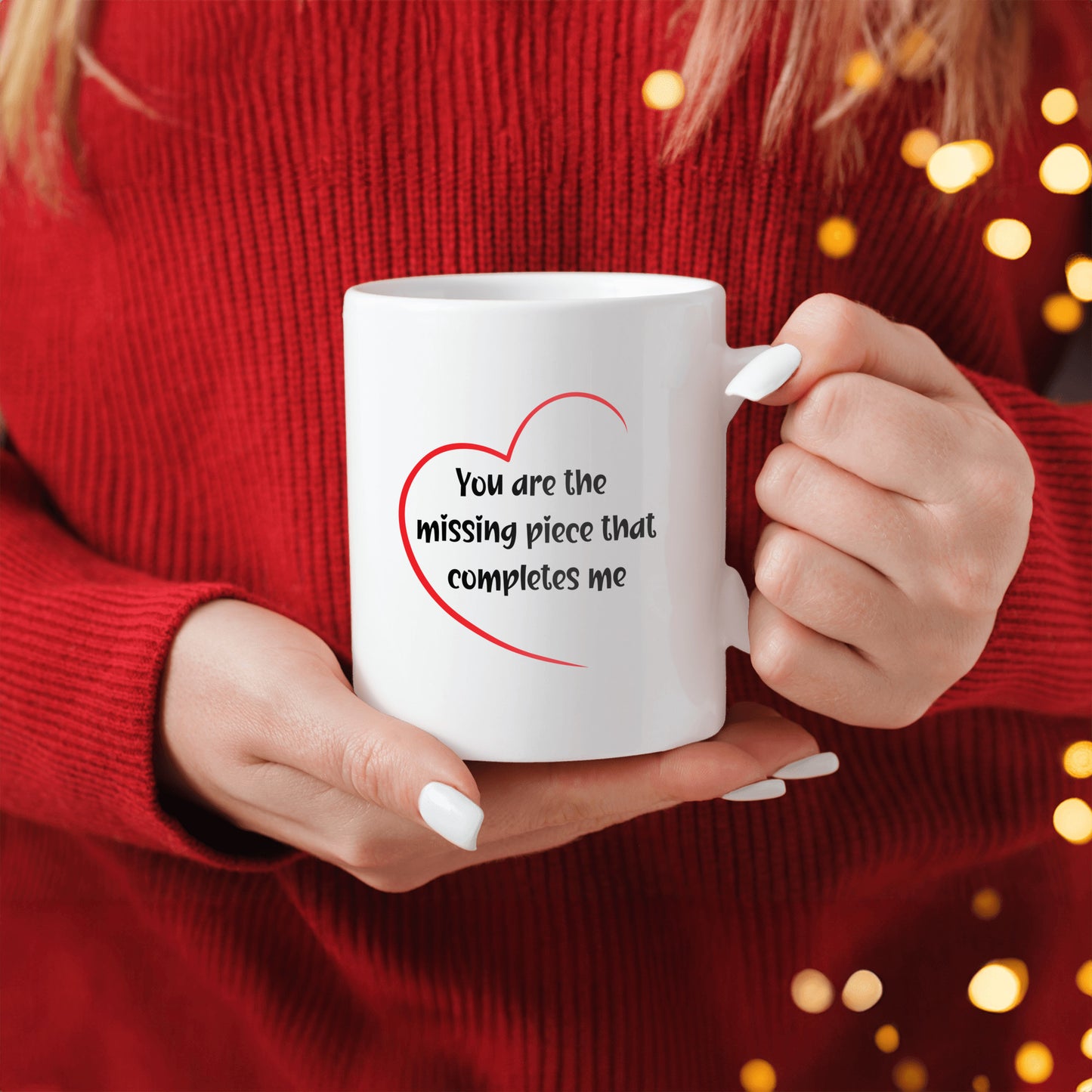 Celebrate love: You are the missing piece ceramic mug | perfect gift for the one close to your heart- free shipping