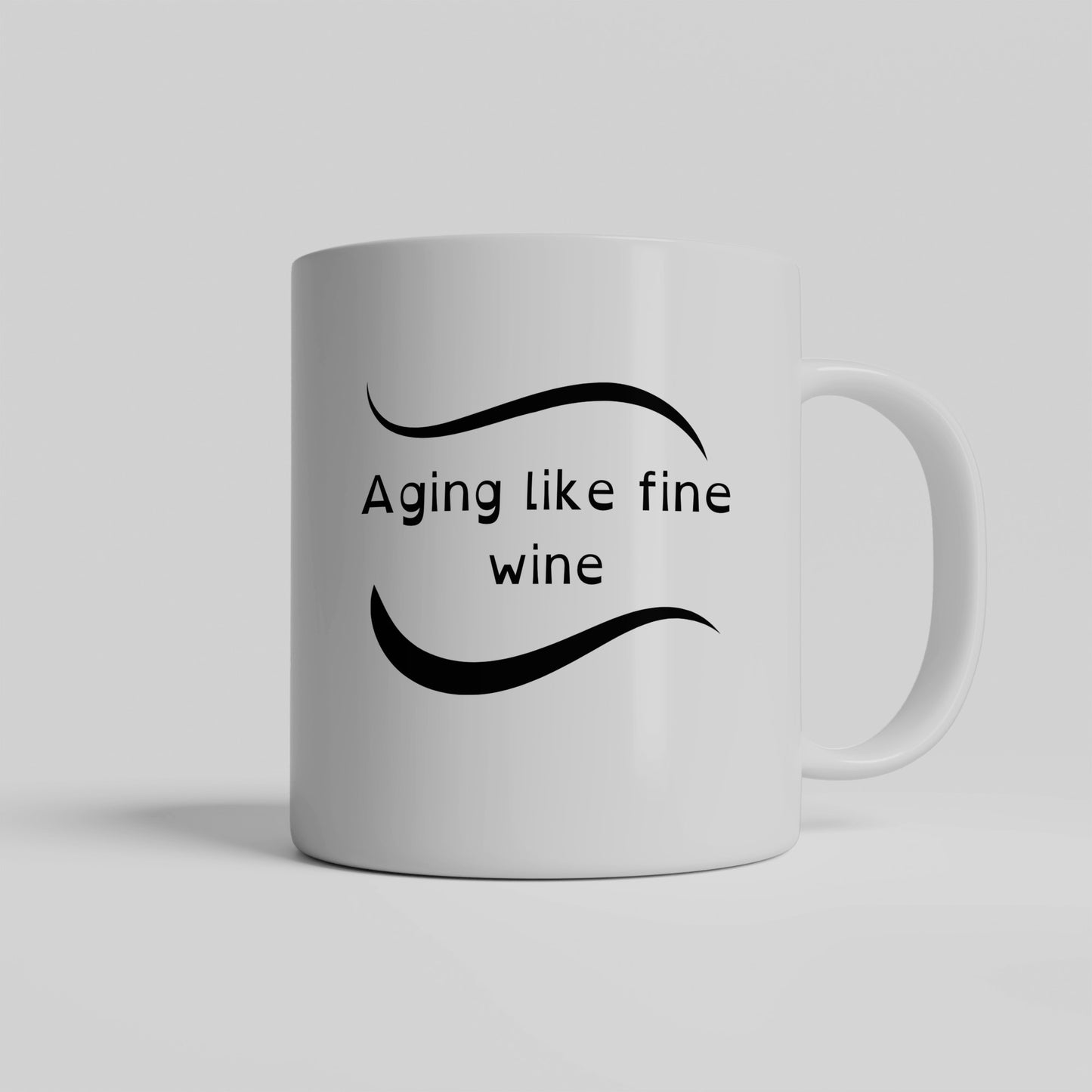 Timelessness and Sophistication: Aging like fine wine ceramic mug - free shipping