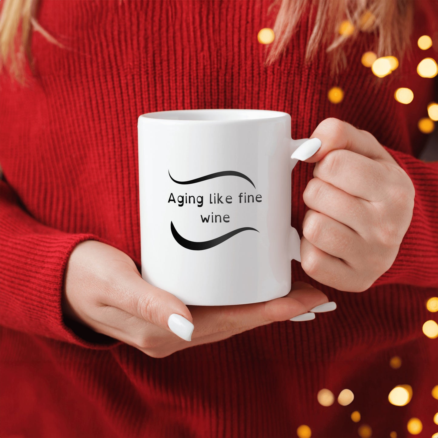 Timelessness and Sophistication: Aging like fine wine ceramic mug - free shipping