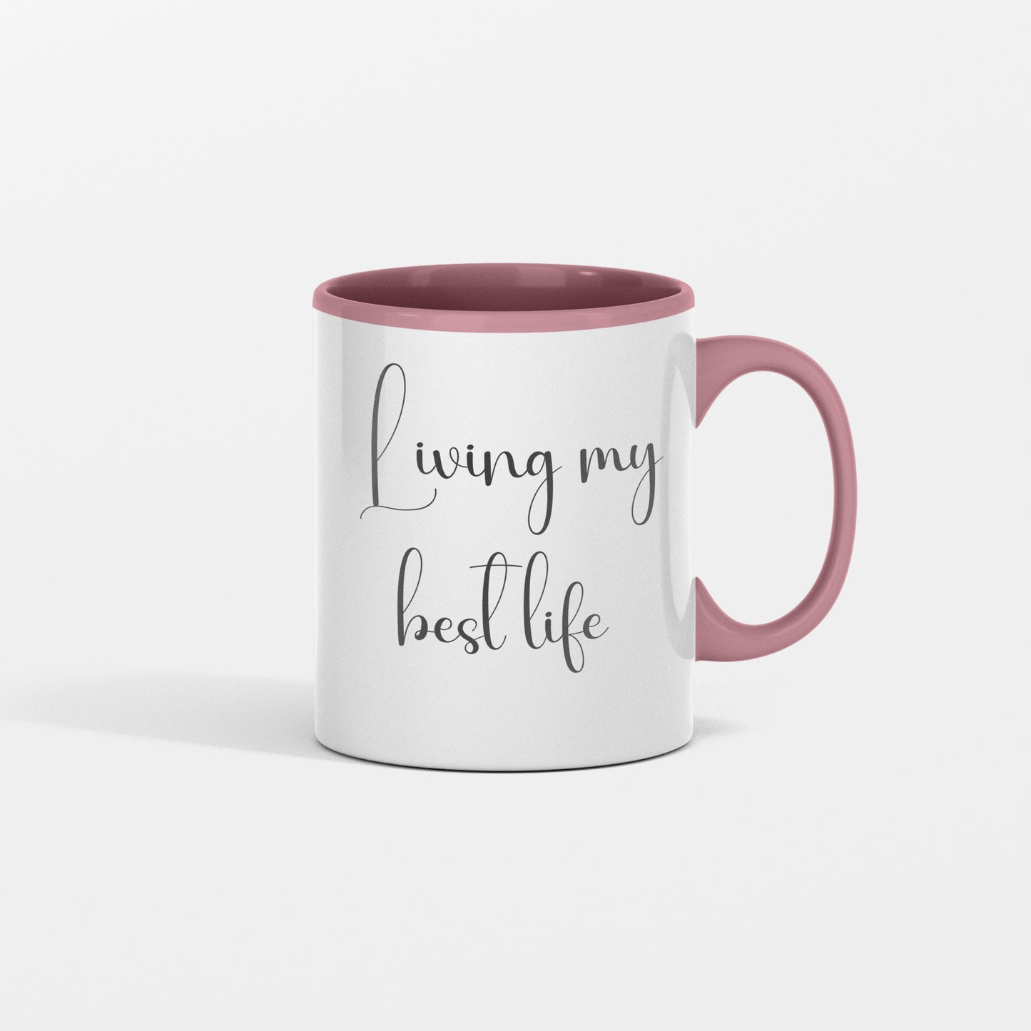 Let the positivity in with this "living my best life" ceramic mug - free shipping