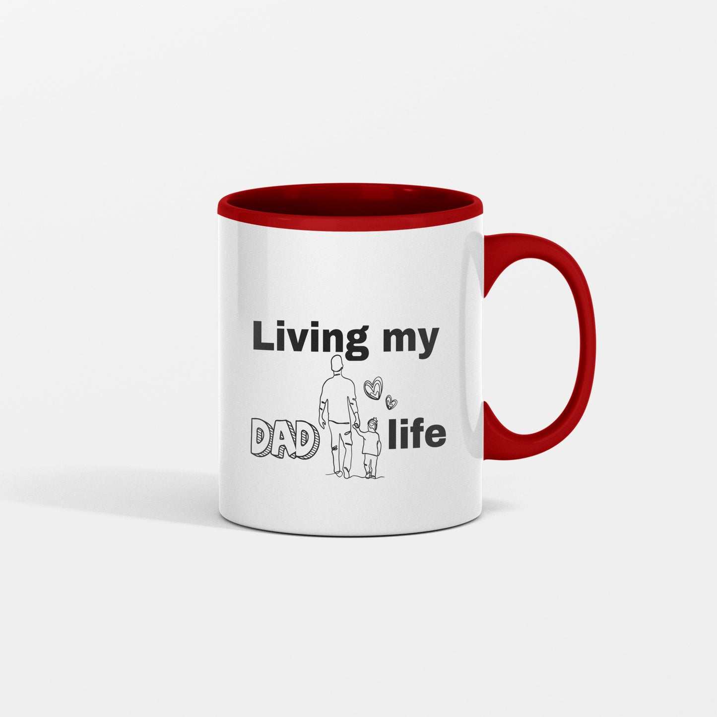 Perfect ceramic mug for the proud father, "living my dad life" - free shipping