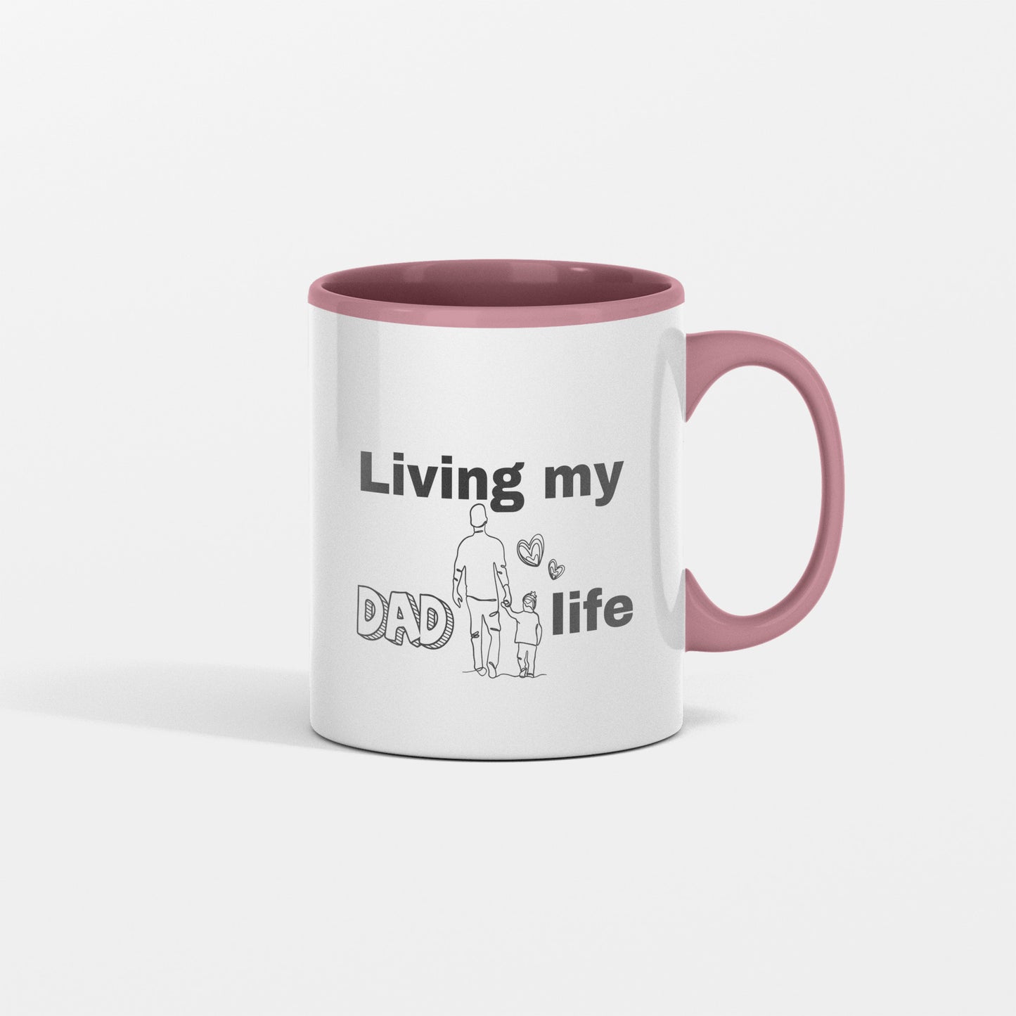 Perfect ceramic mug for the proud father, "living my dad life" - free shipping