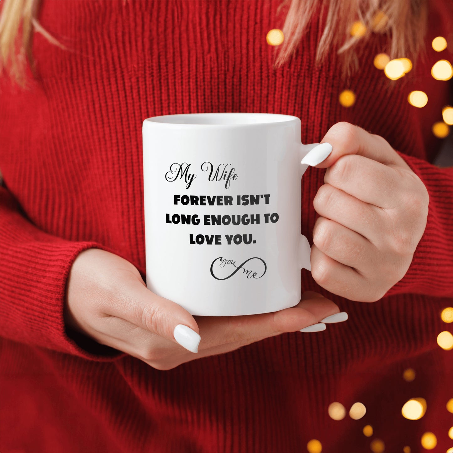 Forever love ceramic mug, from Husband to Wife | Forever isn't long enough to love you - free shipping to USA