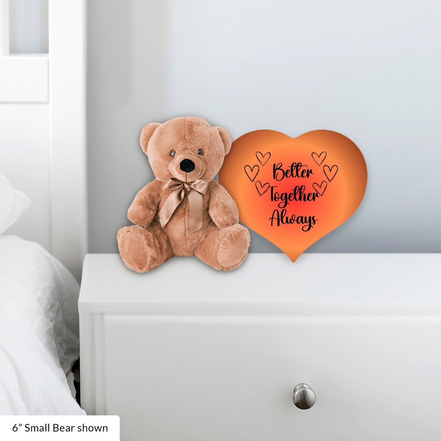 Heartfelt Togetherness Plush Teddy Bear - Better together always - free shipping to USA