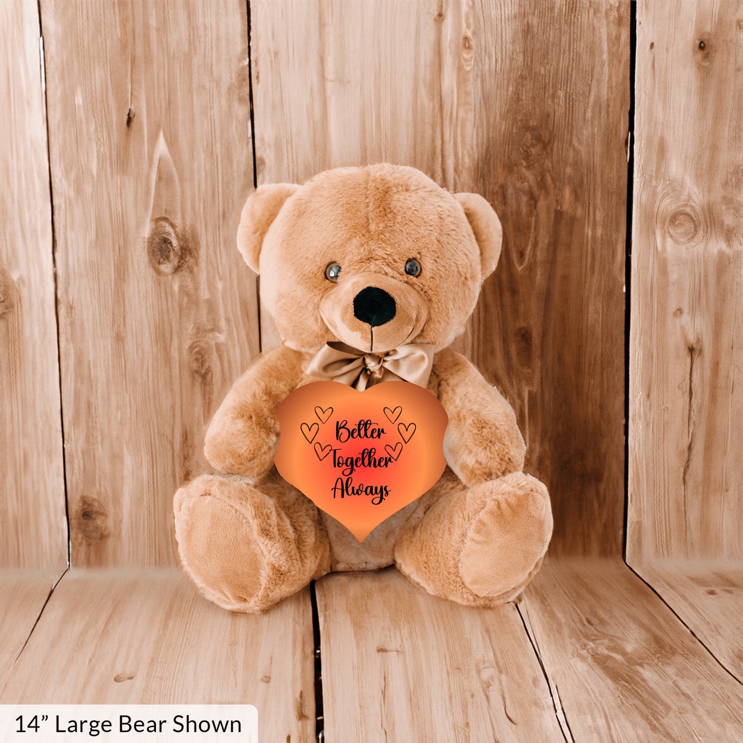 Heartfelt Togetherness Plush Teddy Bear - Better together always - free shipping to USA