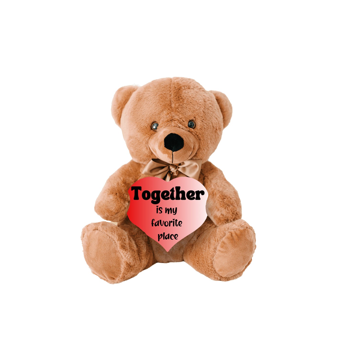 Romantic Vibes Plush Teddy Bear- Together is my favorite place - Free shipping to USA