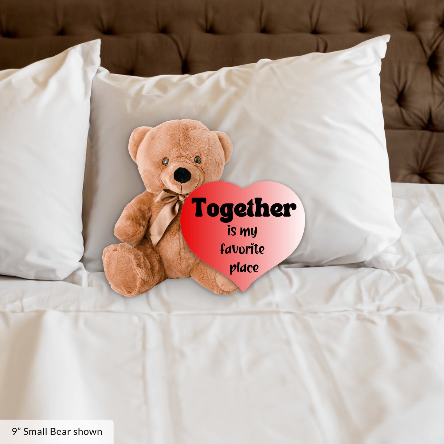 Romantic Vibes Plush Teddy Bear- Together is my favorite place - Free shipping to USA