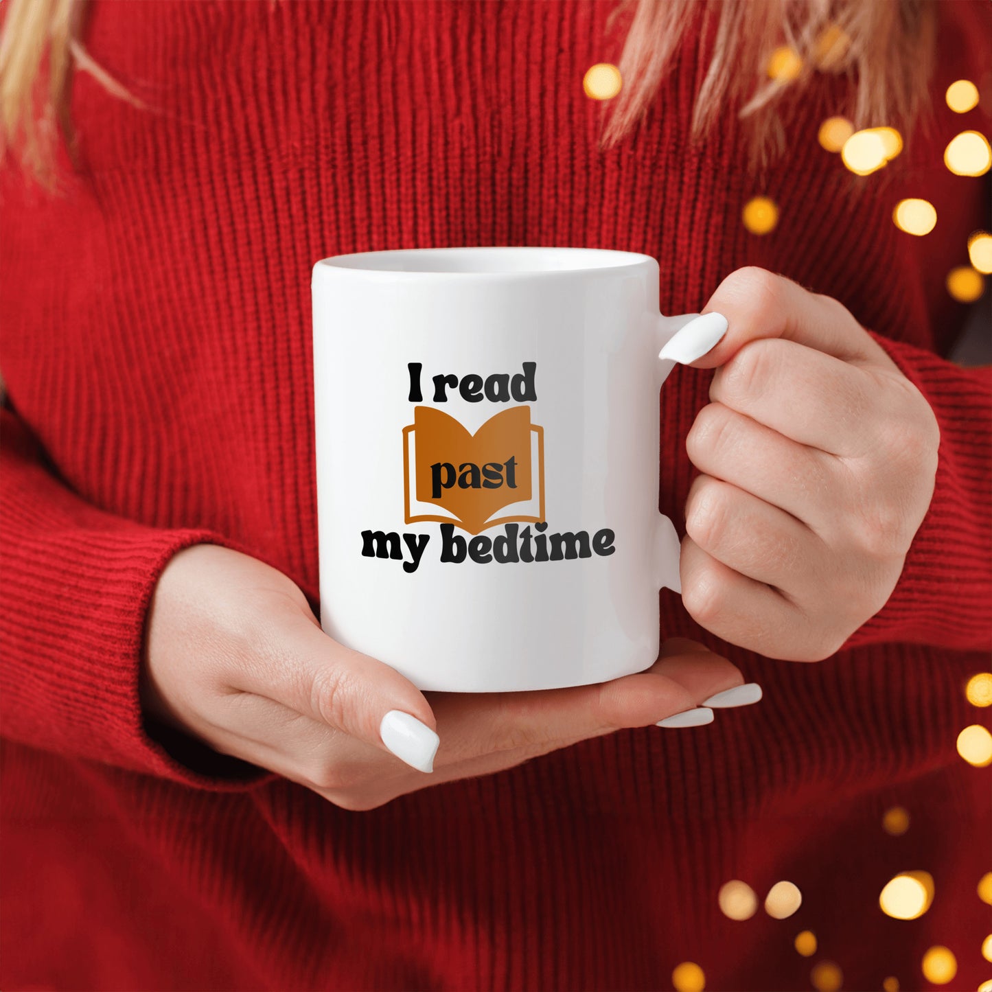 I Read Past My Bedtime Mug - Whimsical Ceramic Coffee Cup for Book Lovers - Ideal Gift for Night Owls and Avid Readers - free shipping to USA