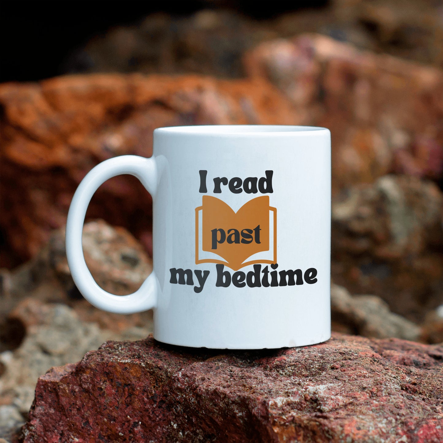 I Read Past My Bedtime Mug - Whimsical Ceramic Coffee Cup for Book Lovers - Ideal Gift for Night Owls and Avid Readers - free shipping to USA