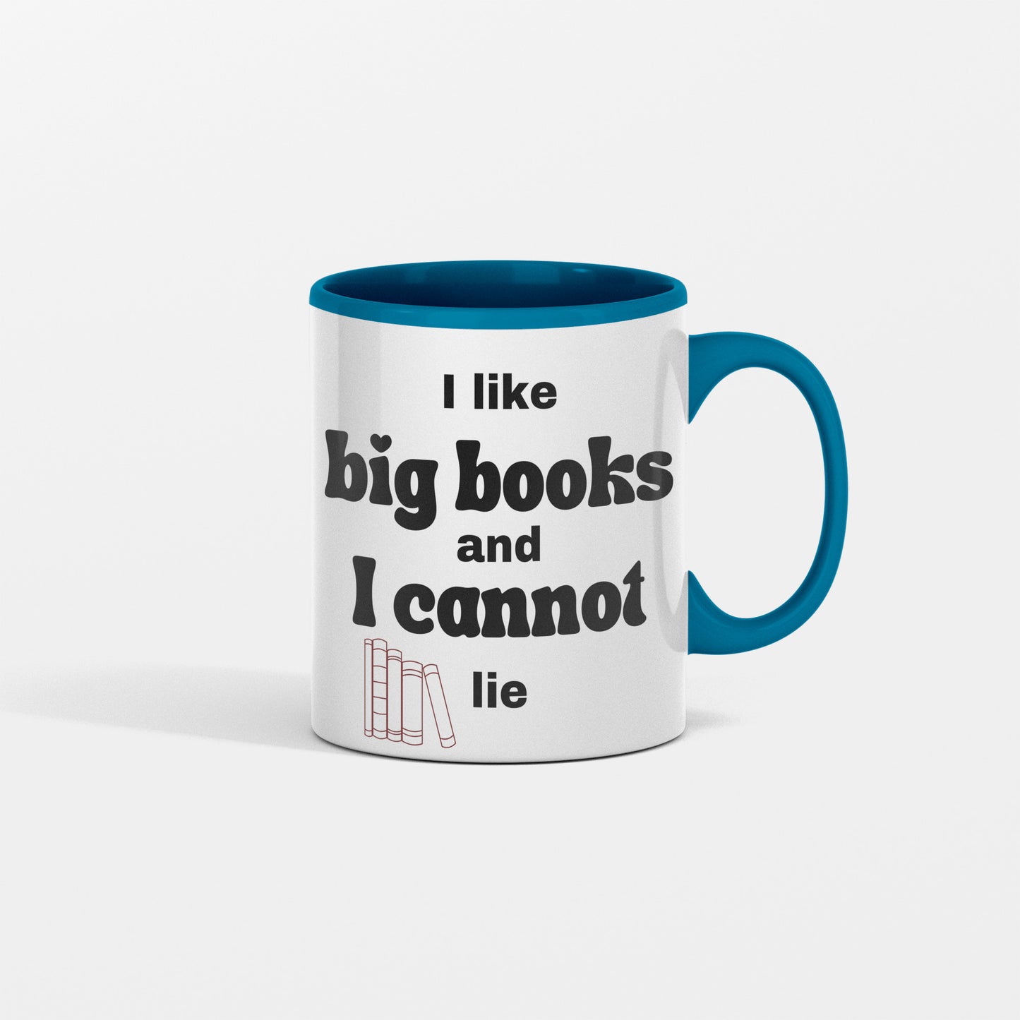 I Like Big Books and I Cannot Lie Mug - Fun Ceramic Cup for Book Lovers - Perfect Gift for Avid Readers and Bibliophiles - free shipping to USA