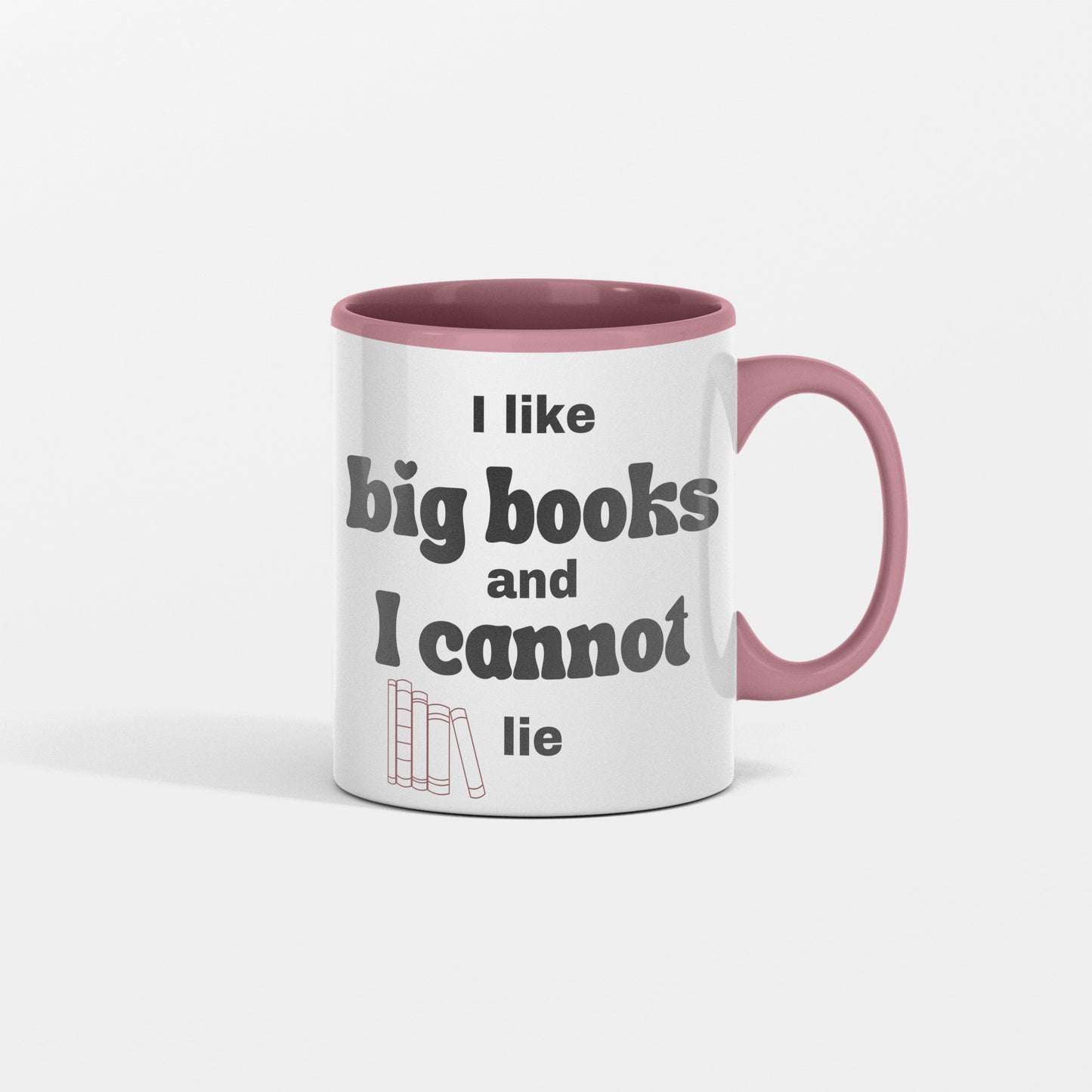 I Like Big Books and I Cannot Lie Mug - Fun Ceramic Cup for Book Lovers - Perfect Gift for Avid Readers and Bibliophiles - free shipping to USA