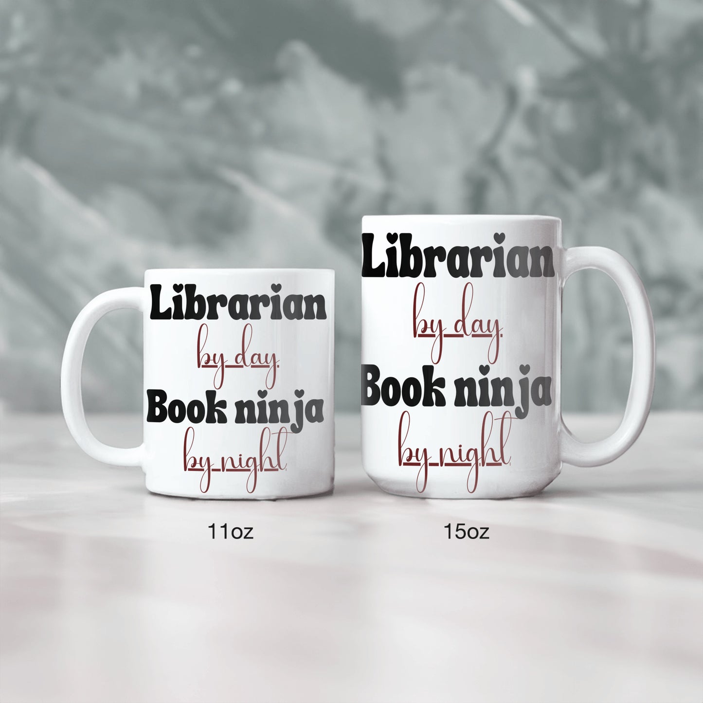 Librarian by Day, Book Ninja by Night Mug - Perfect Ceramic Cup for the Stealthy Book Lover - Ideal Gift for Literary Warriors -free shipping to USA