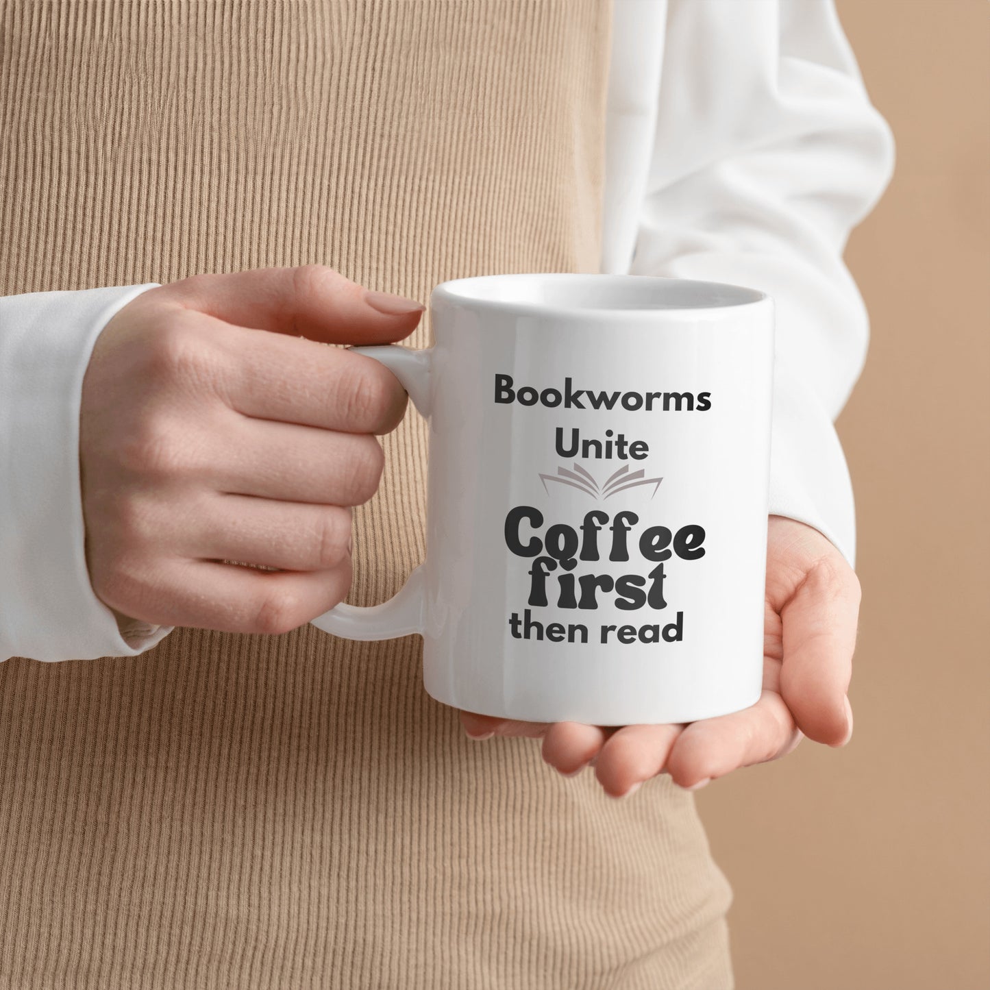 Bookworms unite ceramic coffee mug- Celebrate Your Love for Reading - Perfect for Avid Readers and Book Clubs - free shipping to USA