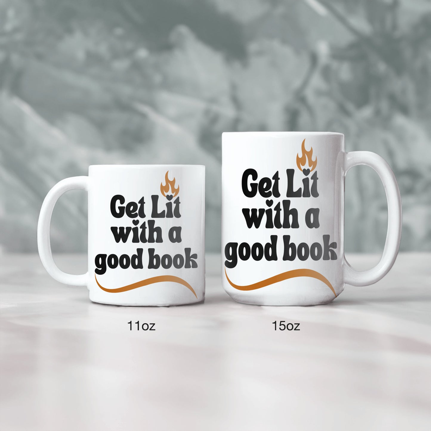 Get Lit with a Good Book Ceramic Mug - Ideal gift for book clubs, avid readers, book lovers - free shipping to USA