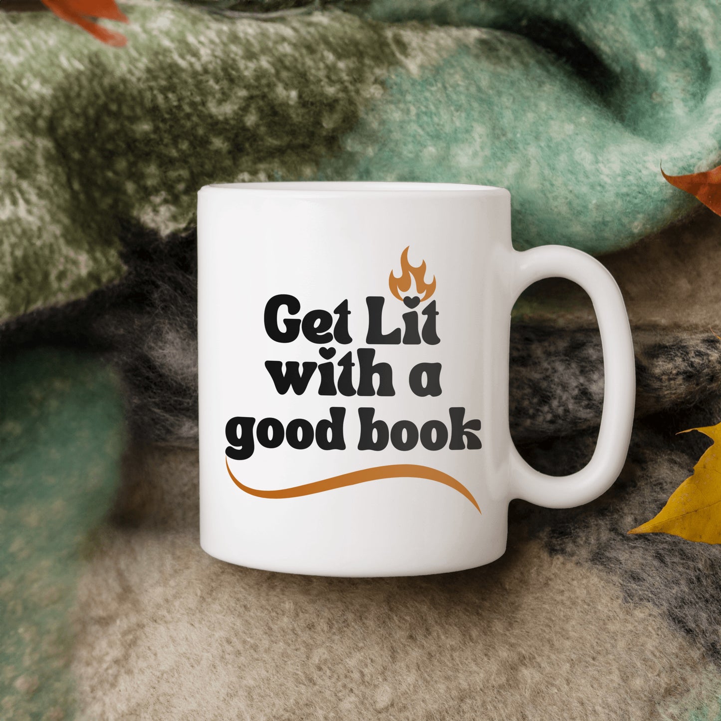 Get Lit with a Good Book Ceramic Mug - Ideal gift for book clubs, avid readers, book lovers - free shipping to USA