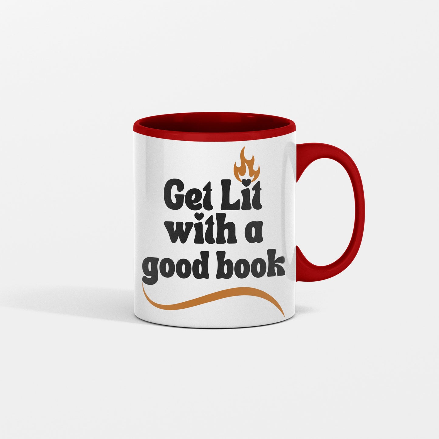 Get Lit with a Good Book Ceramic Mug - Ideal gift for book clubs, avid readers, book lovers - free shipping to USA