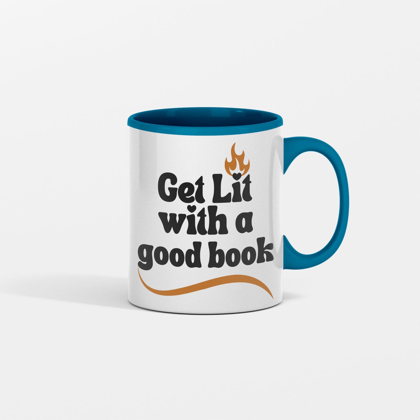 Get Lit with a Good Book Ceramic Mug - Ideal gift for book clubs, avid readers, book lovers - free shipping to USA